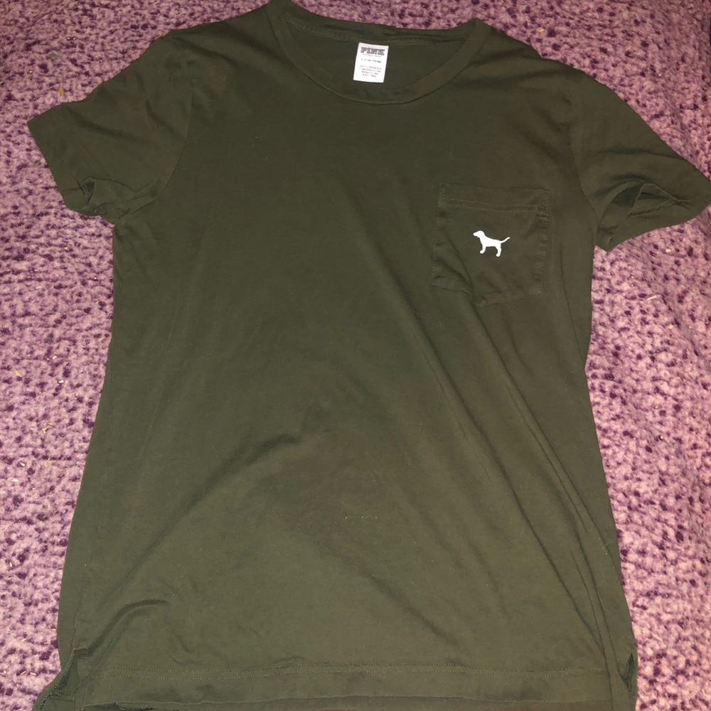 Victoria’s Secret PINK short sleeve green shirt